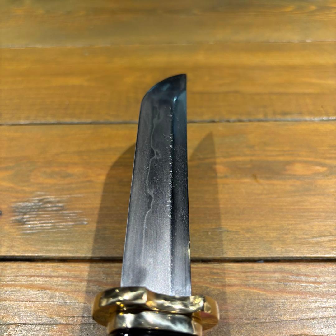 日本刀残欠クラフトナイフNo.67 最上大業物 長曽祢虎徹興里 黒鞘