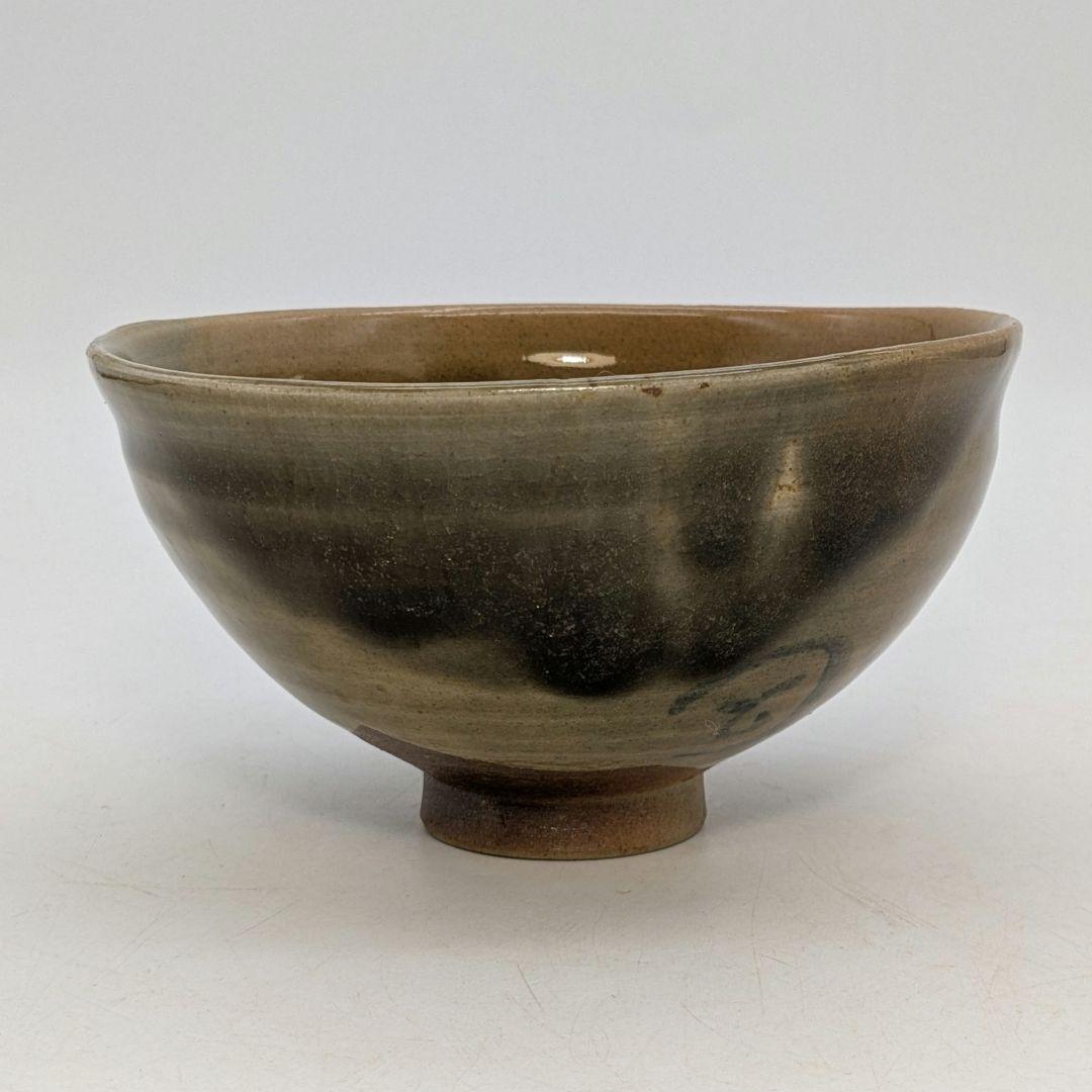 岡山県重要無形文化財 黒井千左 虫明焼 茶盌「静岡」 合箱合布 抹茶碗 茶道具