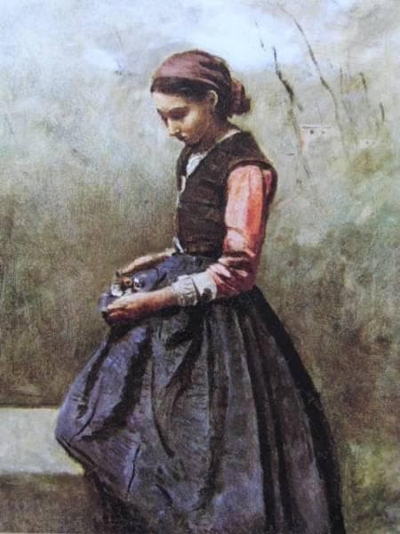 カミーユ・コロー、「FILLETTE PENSIVE」、海外版超希少レゾネ