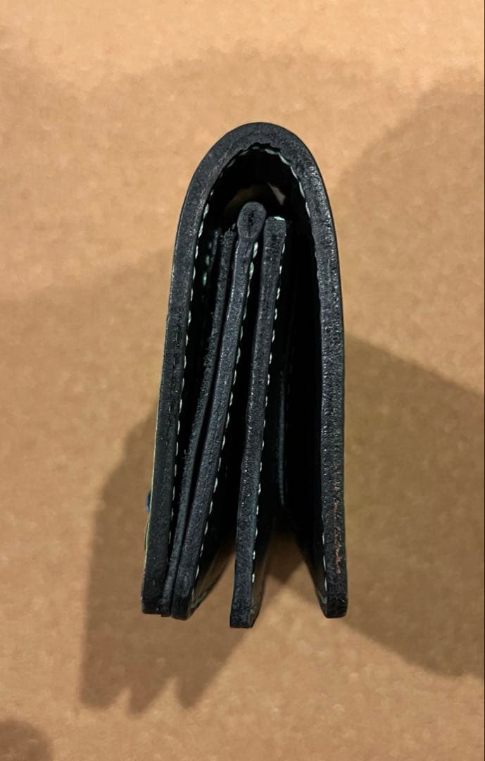 ミドルトラッカーウォレット 黄緑✖️黒 NEWスタッズデザイン