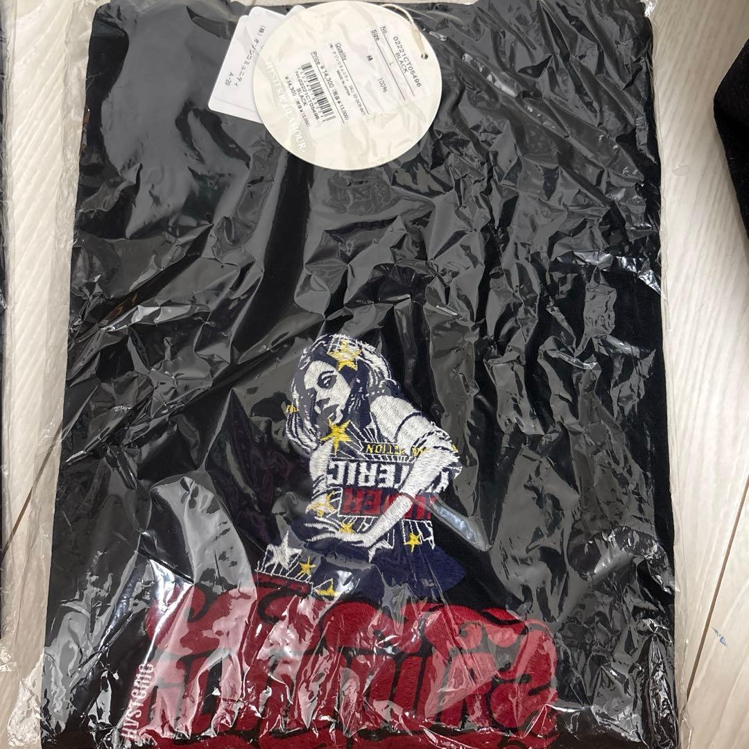 ヒステリックグラマー ビクセンガール 刺繍 Tシャツ 黒 L 未使用