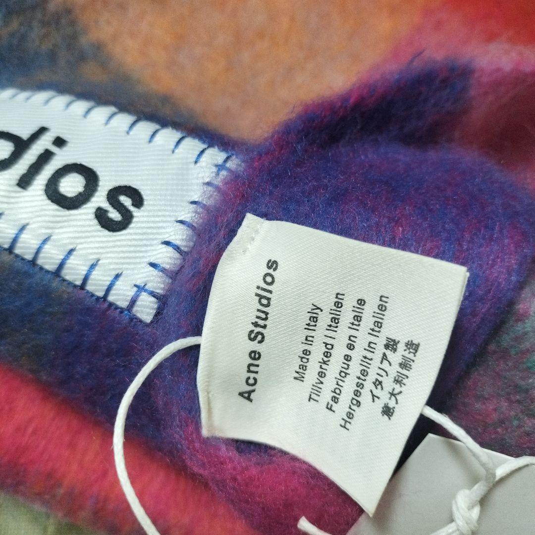 マフラー　Acne Studios モヘアチェックスカーフ