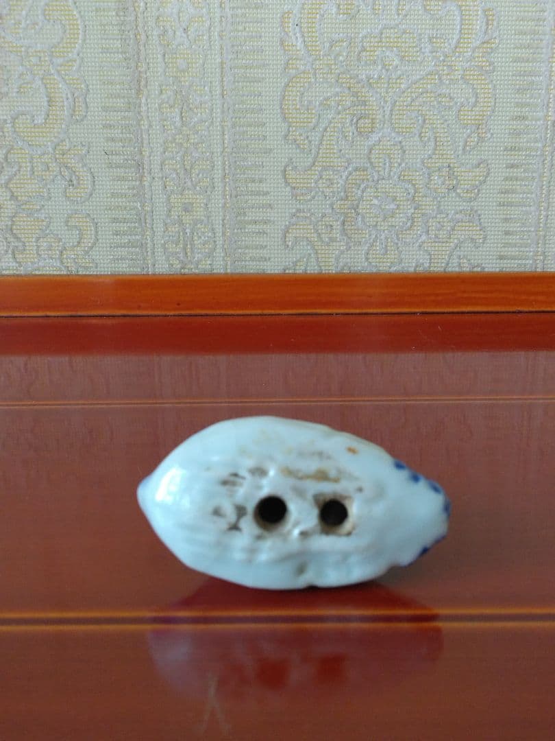 骨董　根付け　平戸焼　鳥