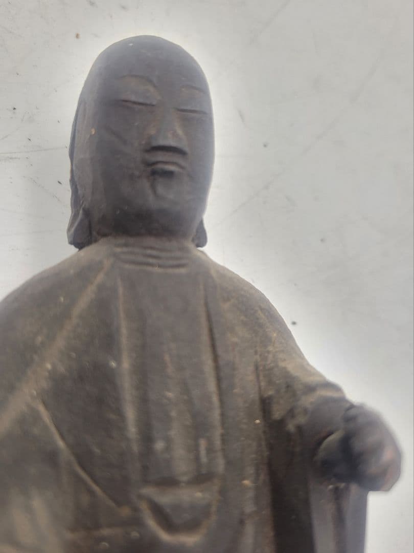 時代物　木彫　地蔵菩薩像　江戸時代　仏教美術　骨董品　美術品