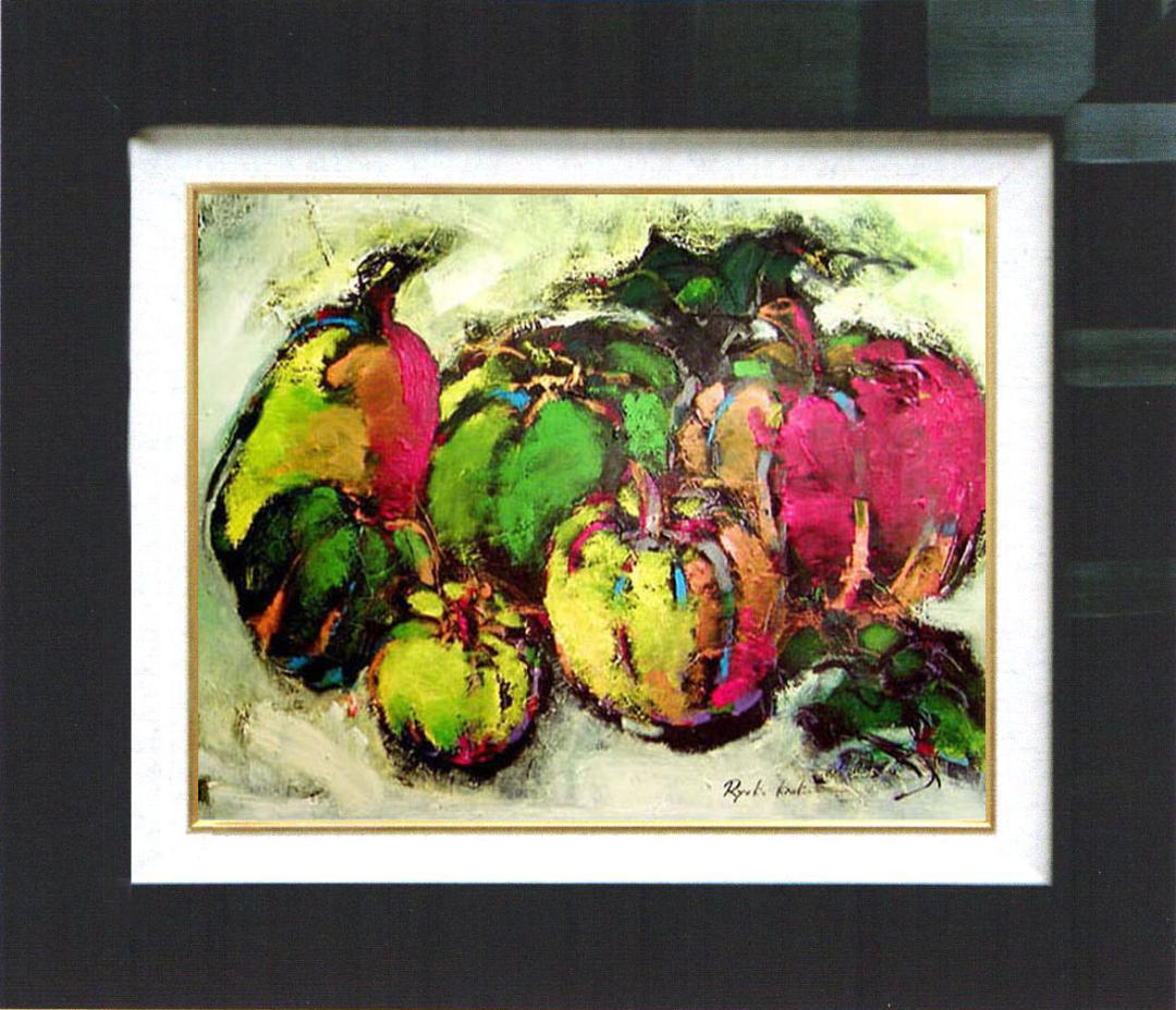 油絵 絵 絵画 インテリア uF6-061404 静物 かぼちゃ