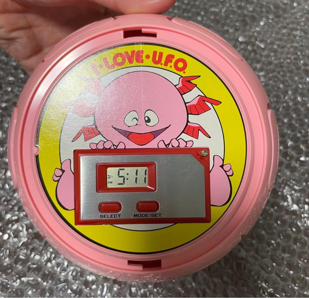 【値下げ】新品1985年 日清UFOダンシングウーパー　コロがり回る目ざまし時計