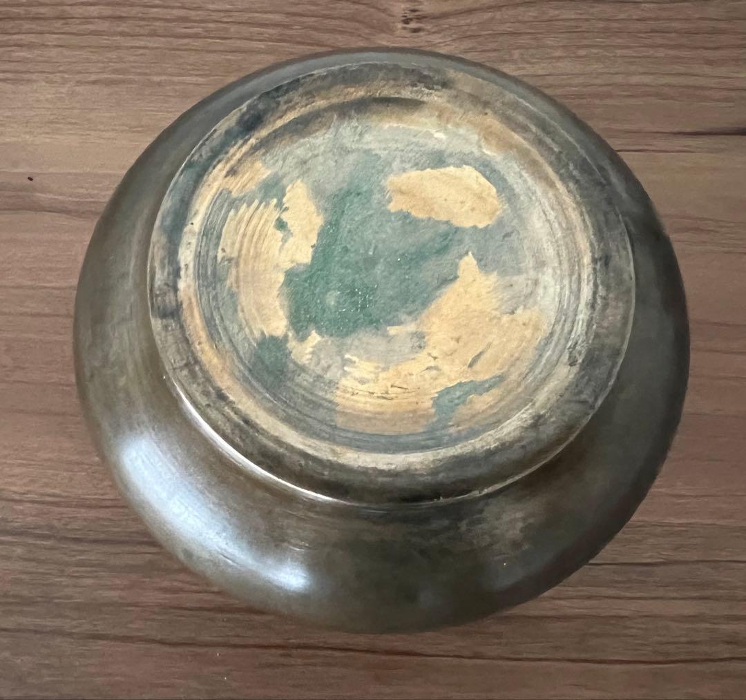 銅製 建水 茶こぼし・錫製茶入 美奈登製/錫茶托 5客セット 煎茶 茶道具