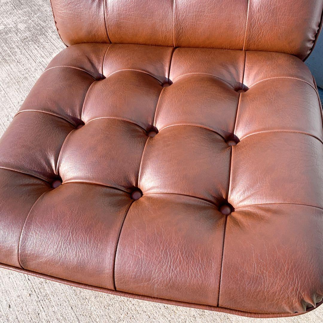 【送料無料】Karimoku カリモク 本革レザー 2人掛けソファ 昭和レトロ