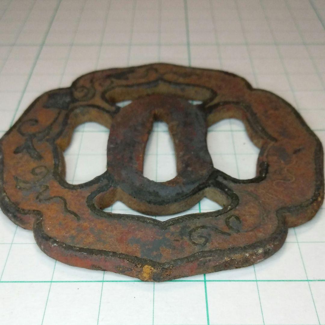 鍔　鉄鍔　アンティーク　骨董　金工　古美術　つば