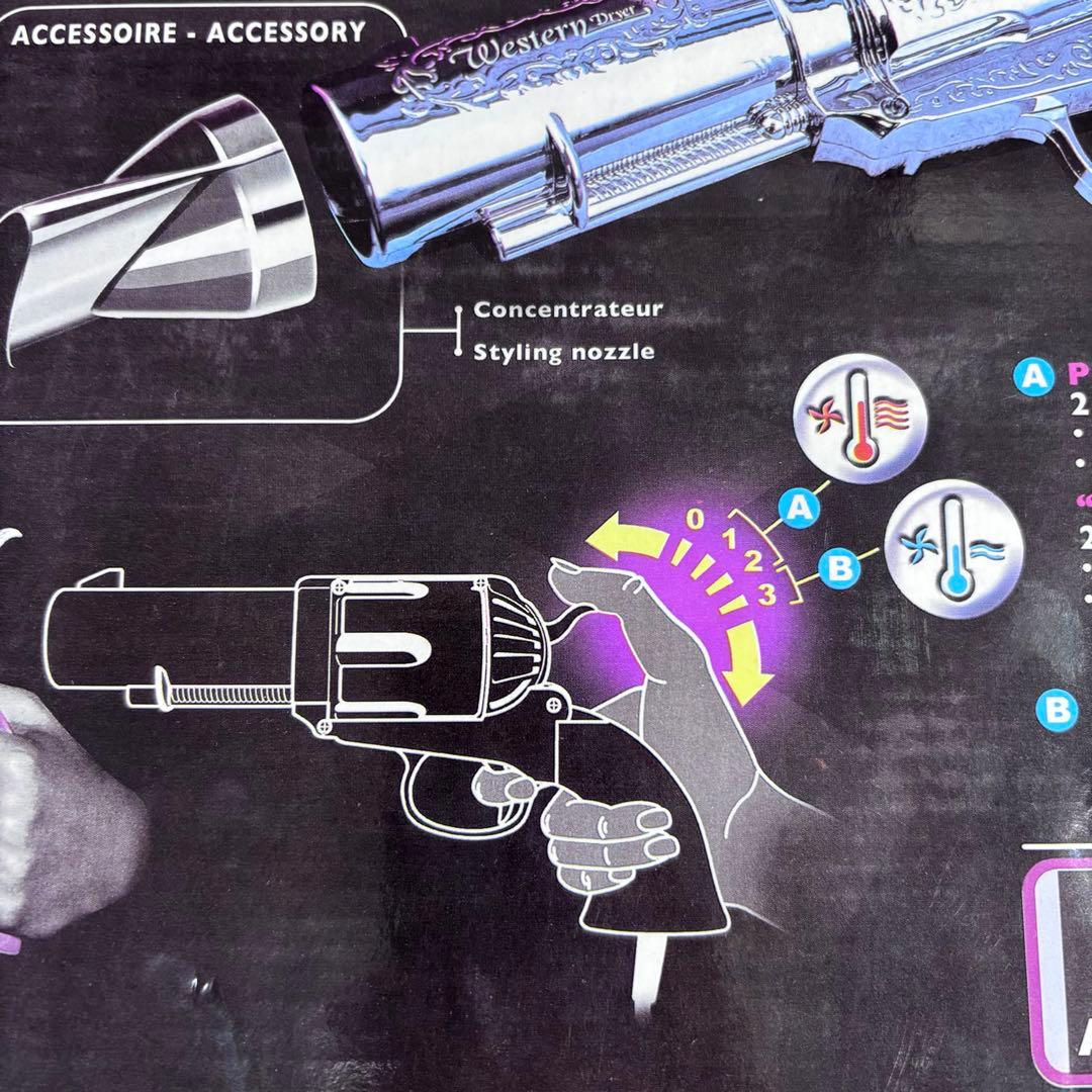 激レア 可動品 ピストル型 ドライヤー 温冷風 ヴィンテージ ピンク