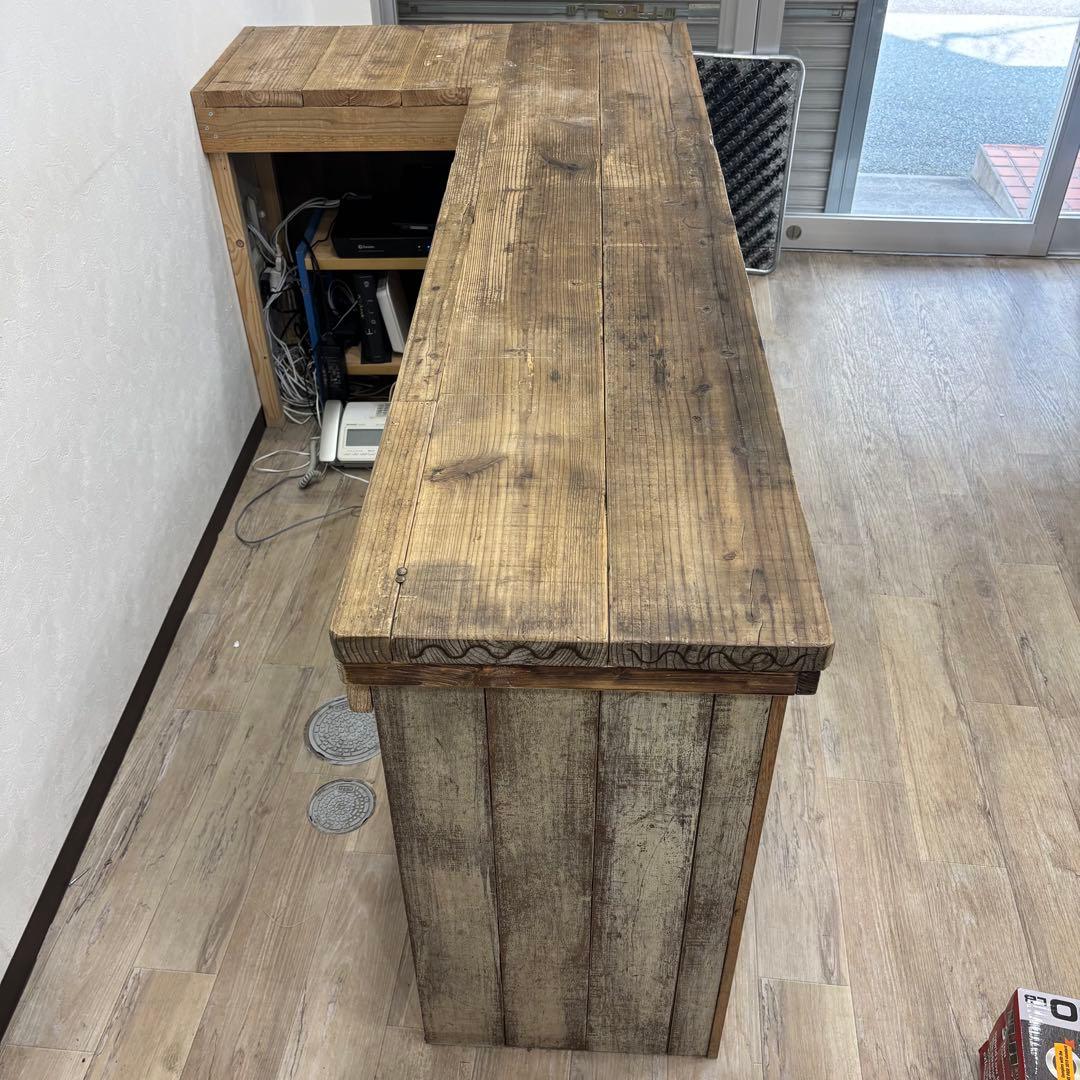 こ*ん様 店舗什器 オーダーメイドレジ台足場板はしけ板アメリカン雑貨アメカジ