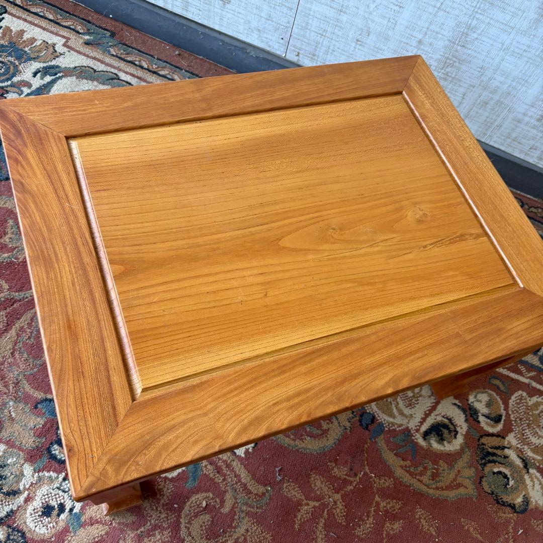 昭和レトロ 古家具 無垢材 木製座卓 ちゃぶ台 文机 お経台 経机 ローテーブル