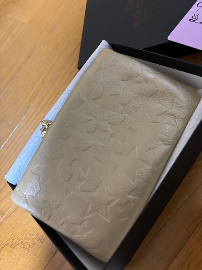 ANNA SUI ゴールド 星柄 二つ折り財布