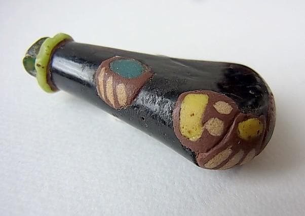 ★K0503★古代とんぼ玉 (A51) イスラム　特大ペンダント　ガラスビーズ