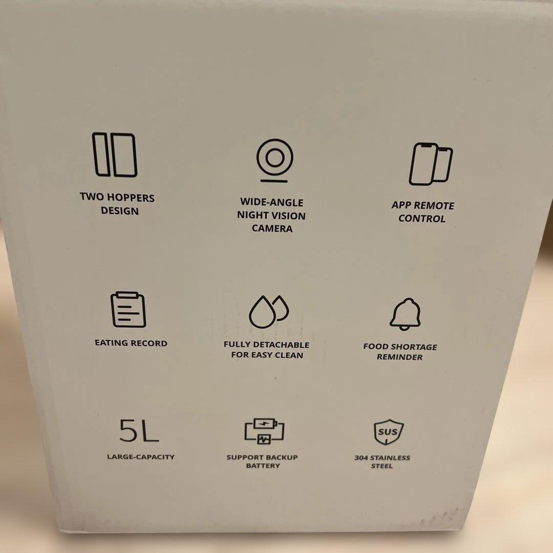 PETKIT 自動給餌器 猫 中小型犬用 タンク二層化 カメラ付き