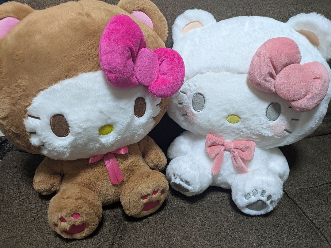 ハローキティ ホワイトベアドールGJ ぬいぐるみ ブラウンベア着ぐるみドールGJ