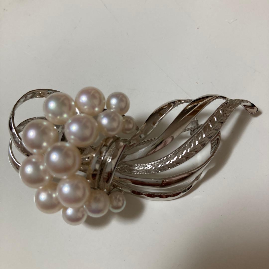 未使用品　田崎真珠　パールブローチ