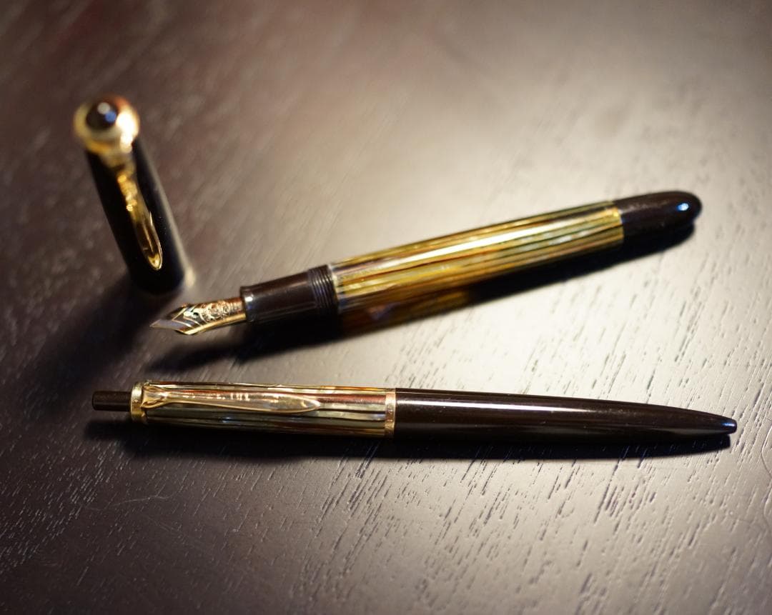 ペリカンヴィンテージ万年筆＆ボールペン１９５９年製　当時物新品ニブに交換済