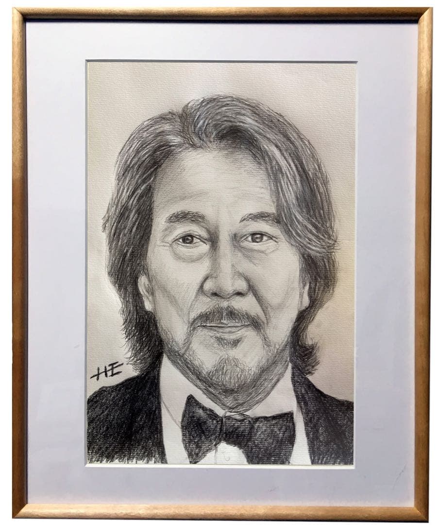 役所広司さん2023年カンヌ国際映画祭男優賞受賞記念鉛筆デッサン