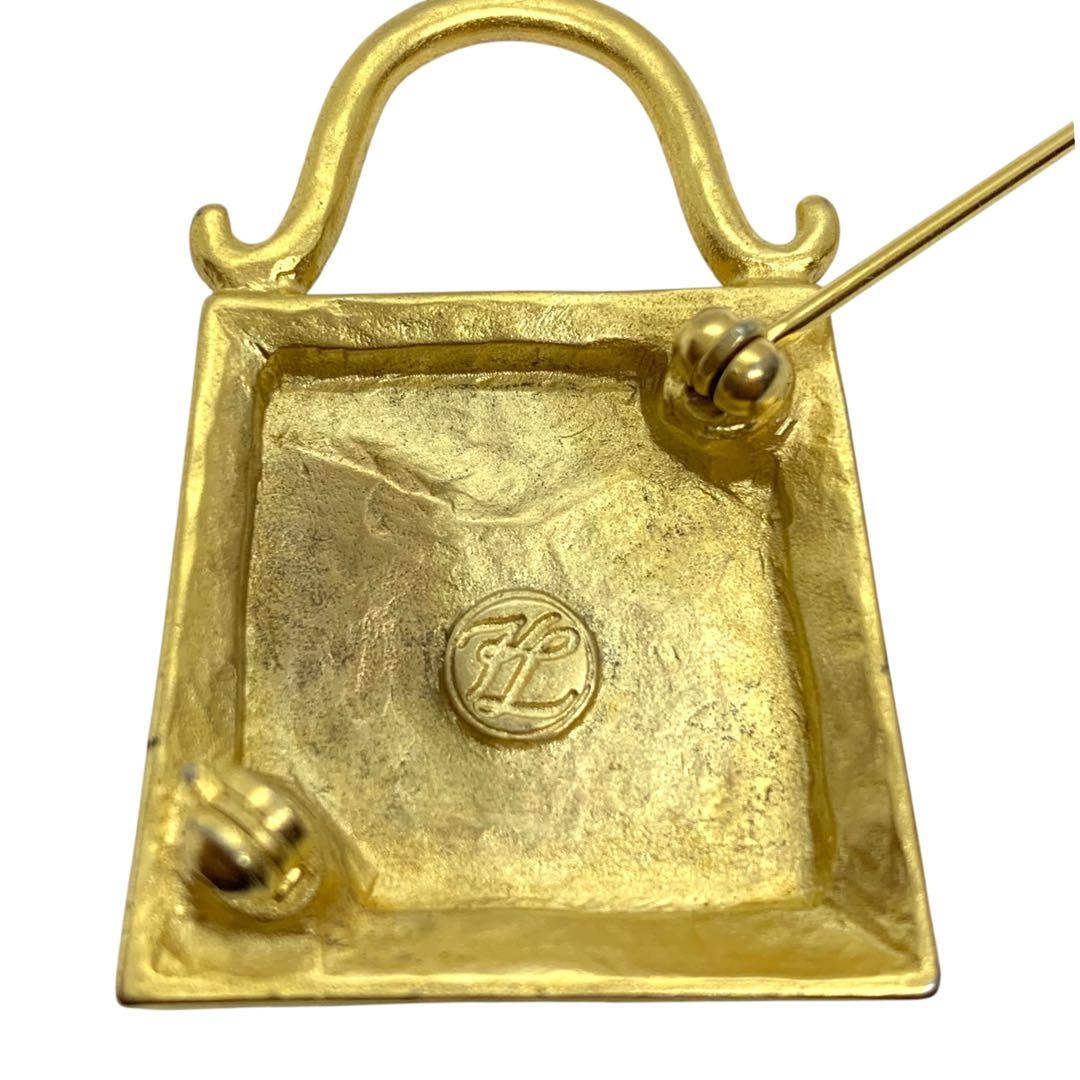 Karl Lagerfeld カールラガーフェルド バッグ型 ブローチ ロゴ