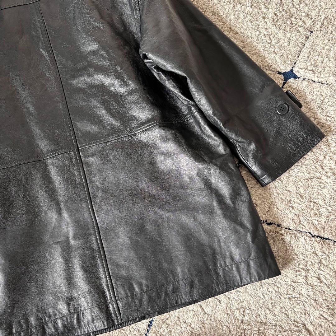 【本革✨】ポールスミス　レザーコート　ラムレザー　羊革　ロング　ブラック　黒