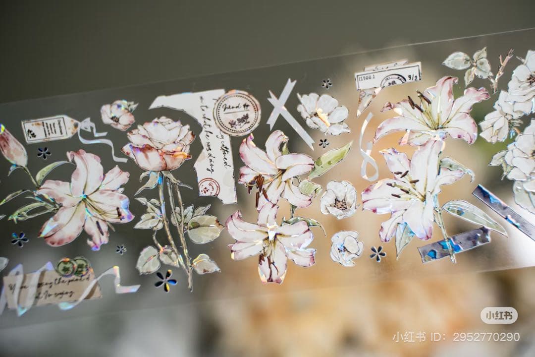 Hoshi奶芙《花秋芝》海外マスキングテープ　マステ 【2084】