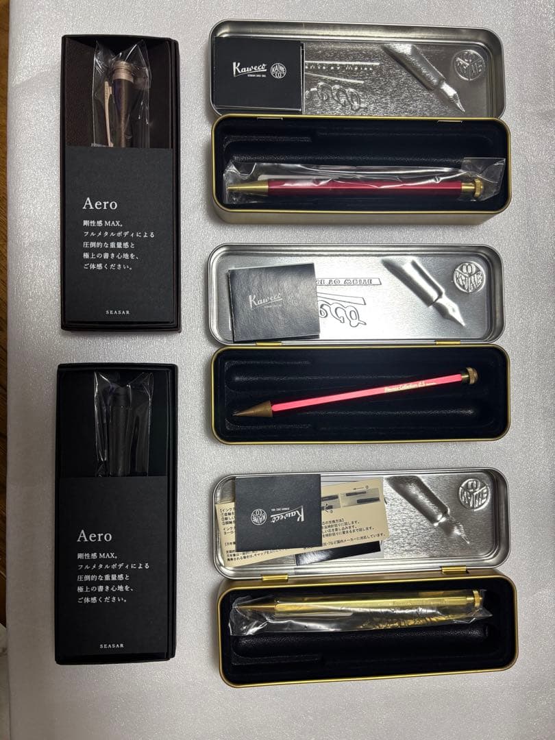 【貴重】Kaweco 3点、Aero 剛性感MAX シャーペン2点。