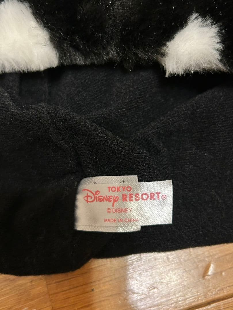 【美品】ディズニー ミニー ファンキャップ 帽子 ドット 水玉 ブラック