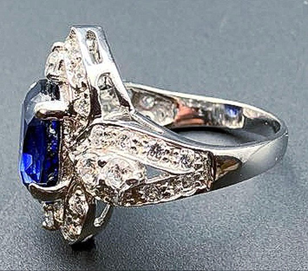 クミナタトゥスリランカ産 天然ビビッドブルーサファイア7.56ct 指輪