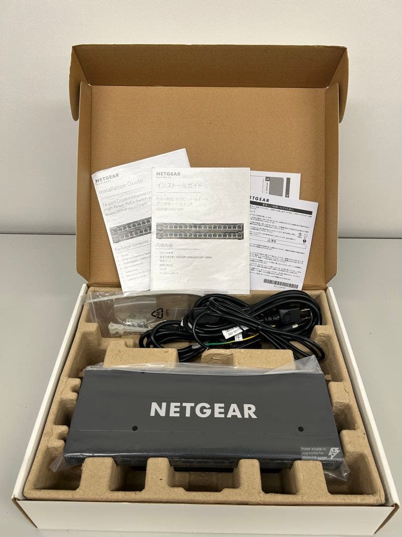 NETGEARスイッチングハブ 16ポート1G PoE+115W,GS316P