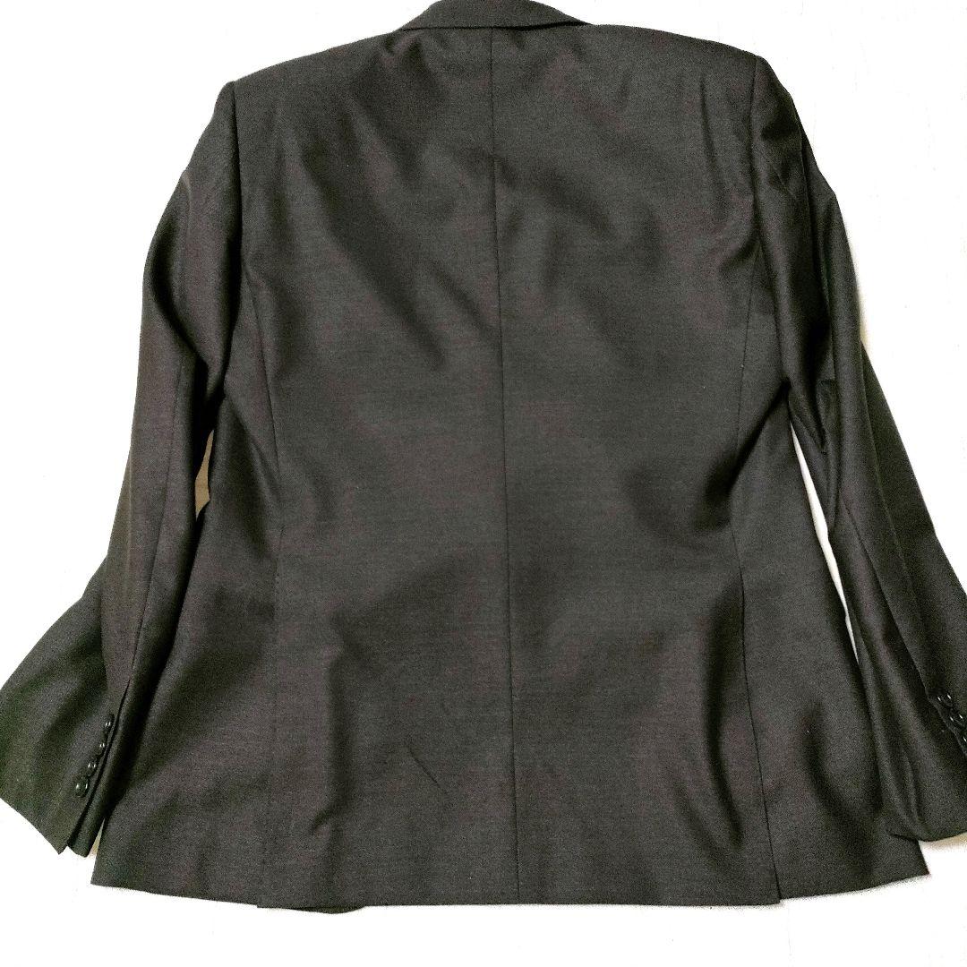 未使用級　ウールシルク スリーピース スーツ 黒