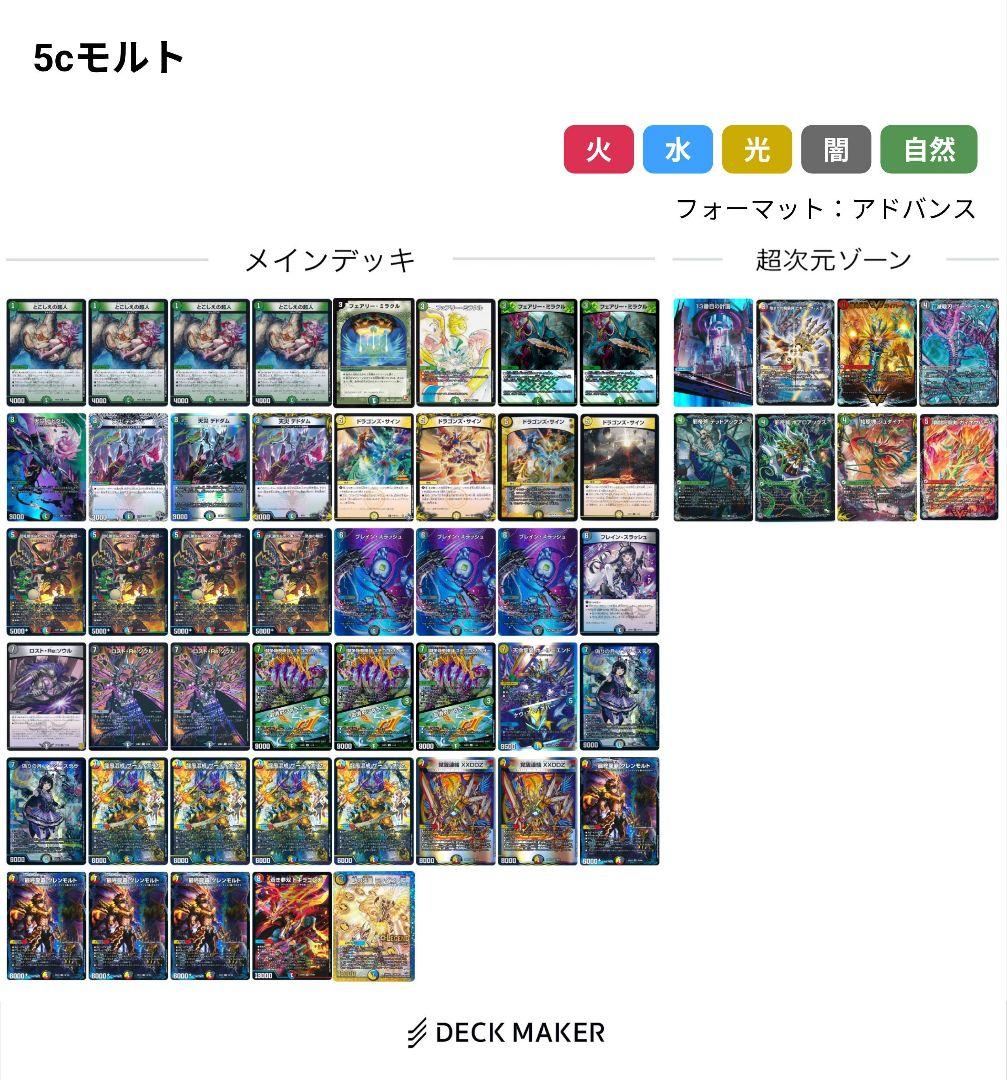 デュエルマスターズ 5Cモルト 45枚デッキ