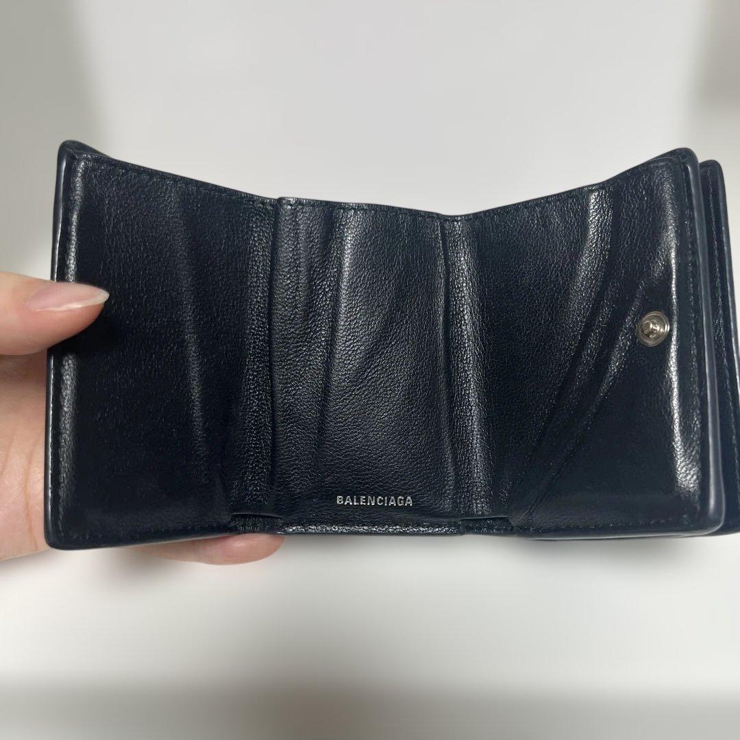 BALENCIAGA ネイビー 三つ折り財布
