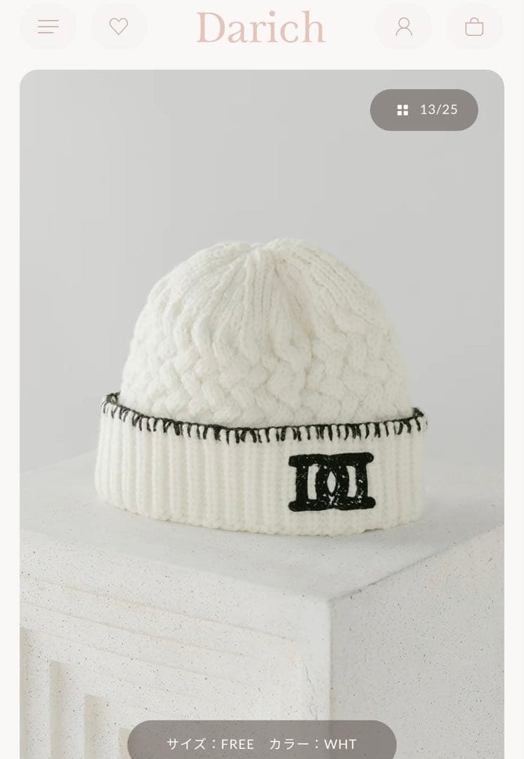 Darich ロゴバスケットニットビーニー