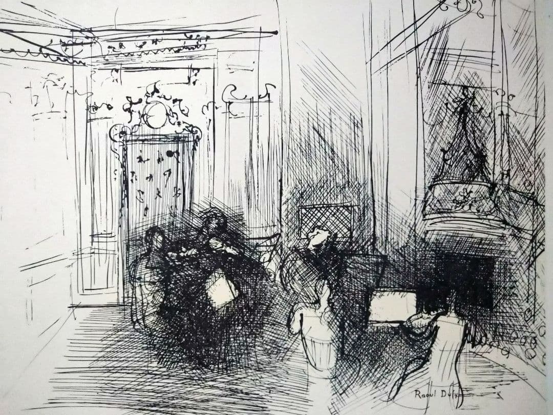 bbラウル・デュフィのデッサン　リトグラフ　本物保証