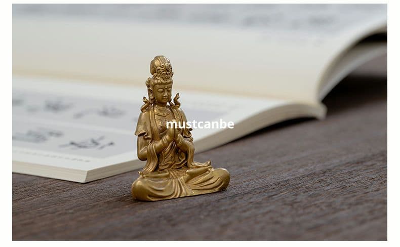 仏教美術 仏像 小仏像 観世音菩薩像 銅製 銅器 工芸品 置物