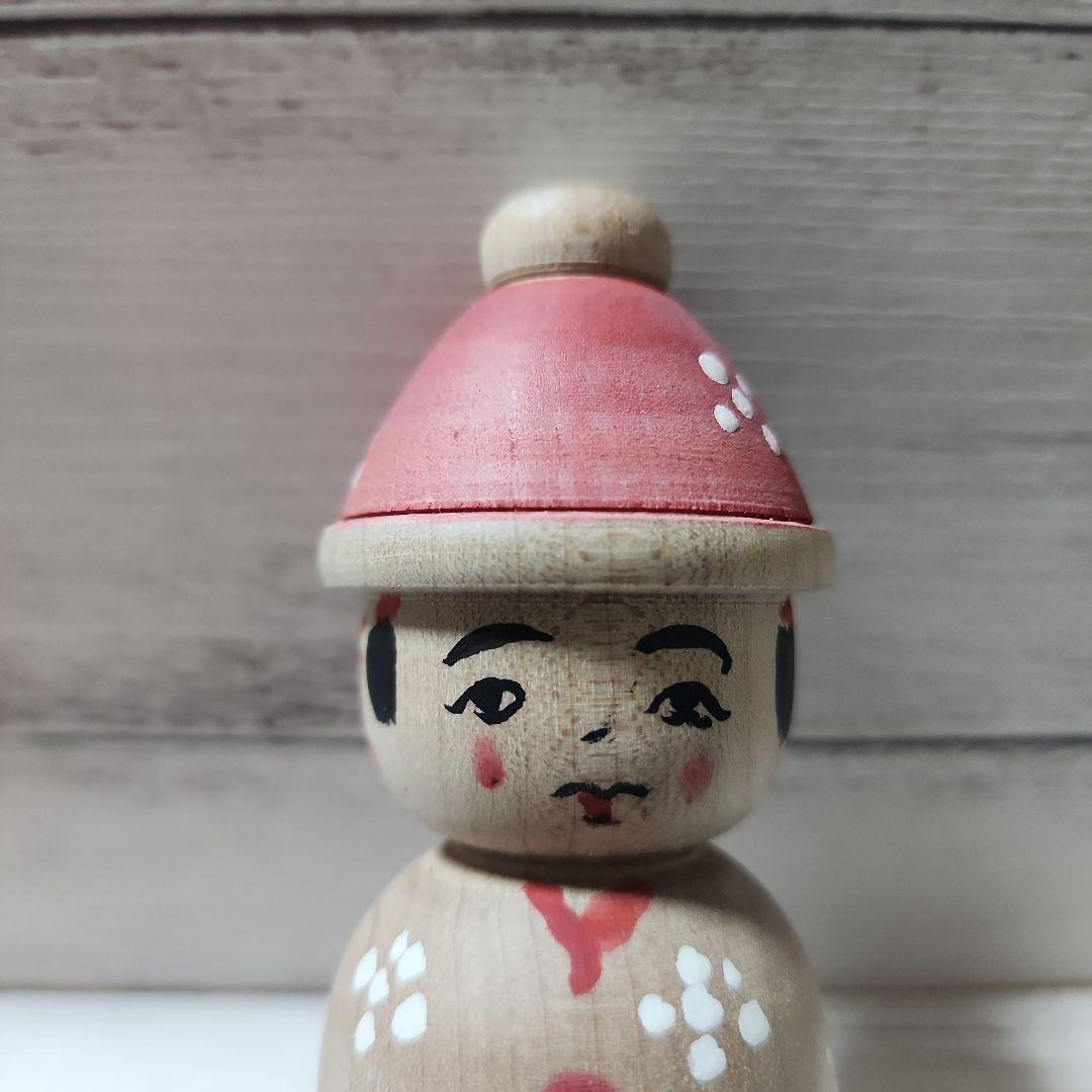 期間限定値下げ　こけし　帽子こけし　阿保金光　高さ約11cm