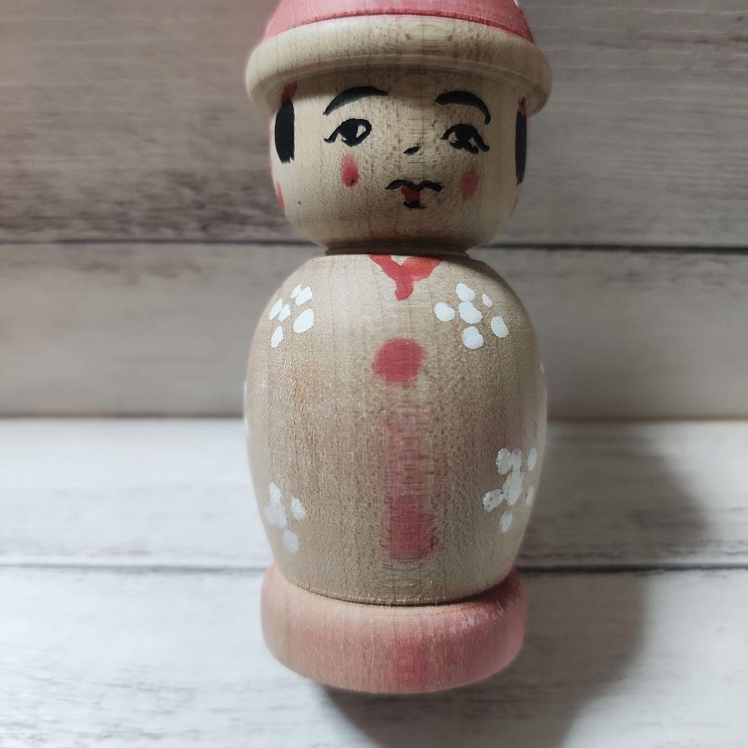 期間限定値下げ　こけし　帽子こけし　阿保金光　高さ約11cm