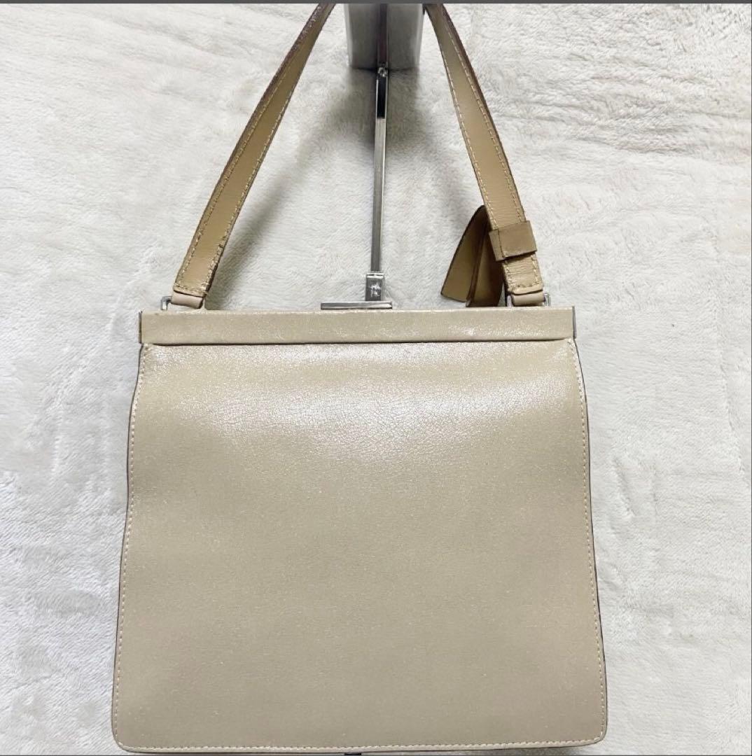 正規品　miumiu リボン　がま口　レザーバッグ　y2k archive