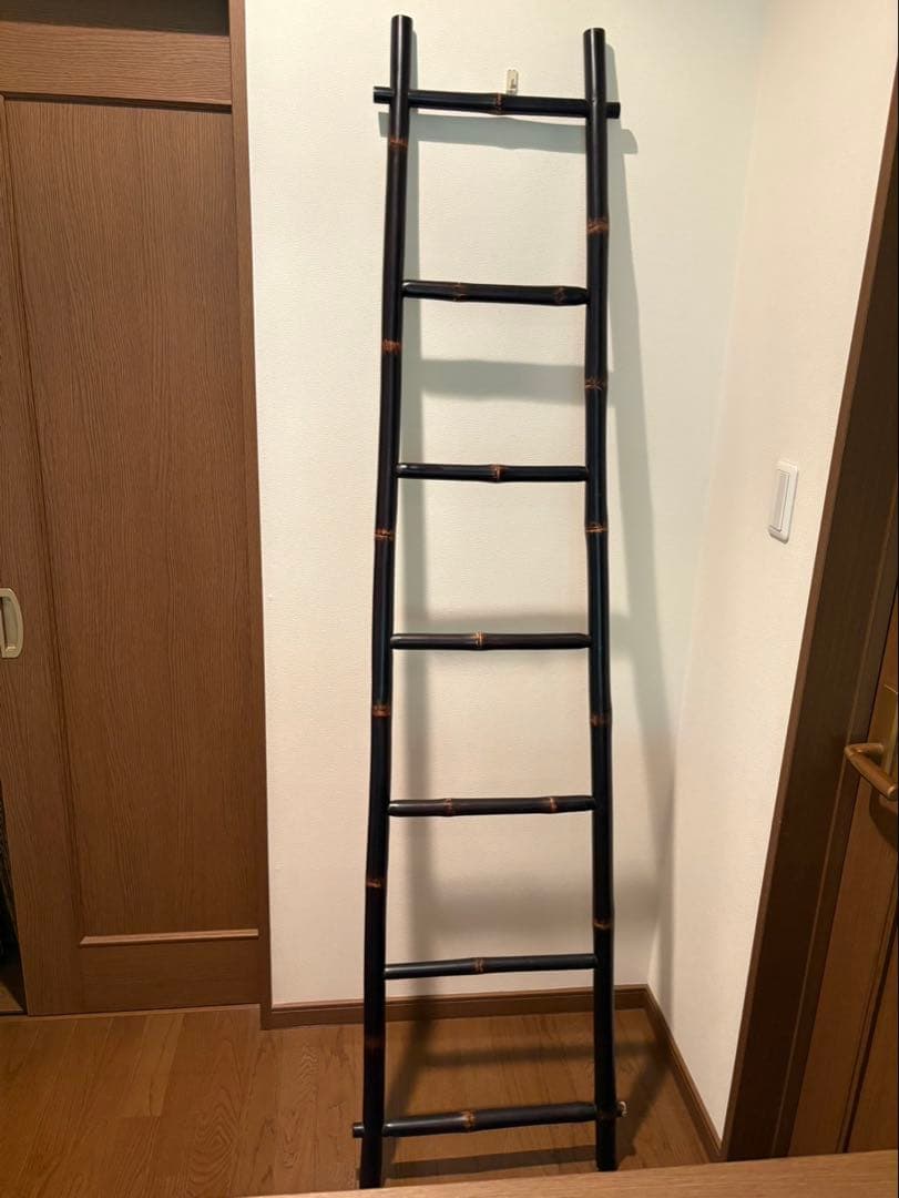 レトロ&アンティーク! 鑑賞.ディスプレイ用・和風.飾り竹梯子! 当時物!