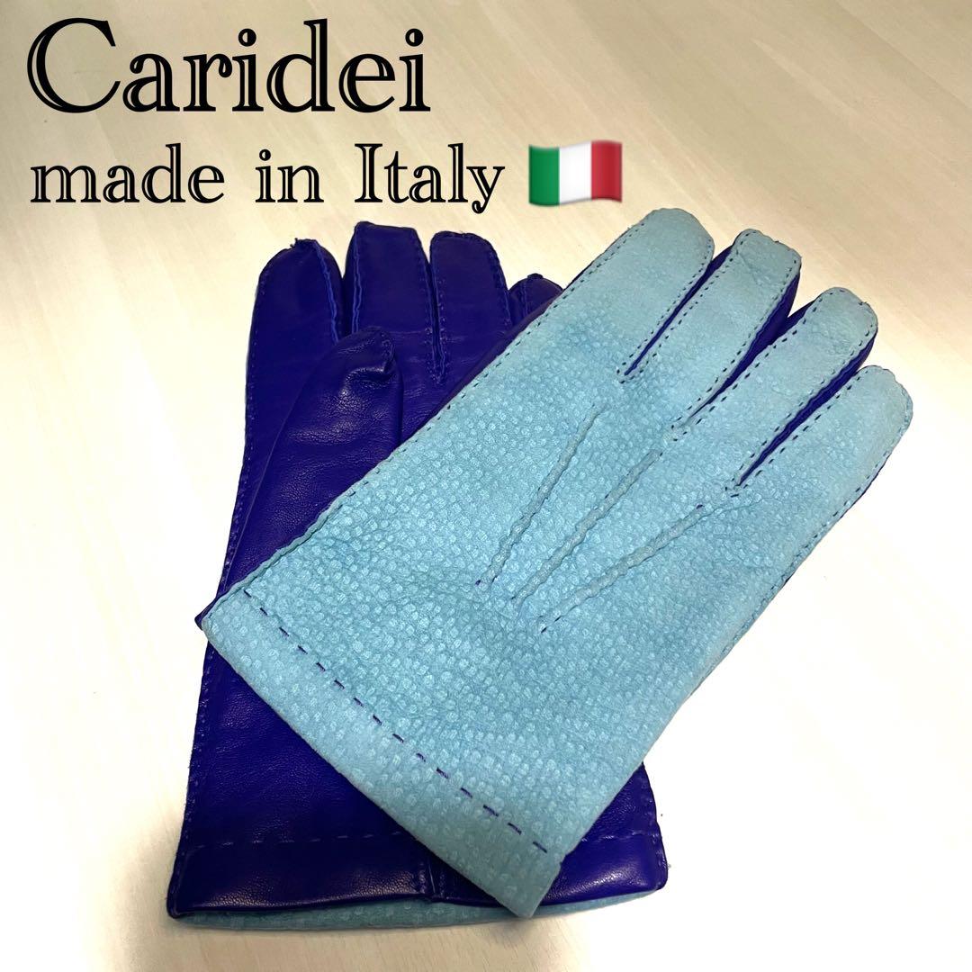 カピバラレザー☆メンズ☆手袋☆ブルー☆水色☆本革☆