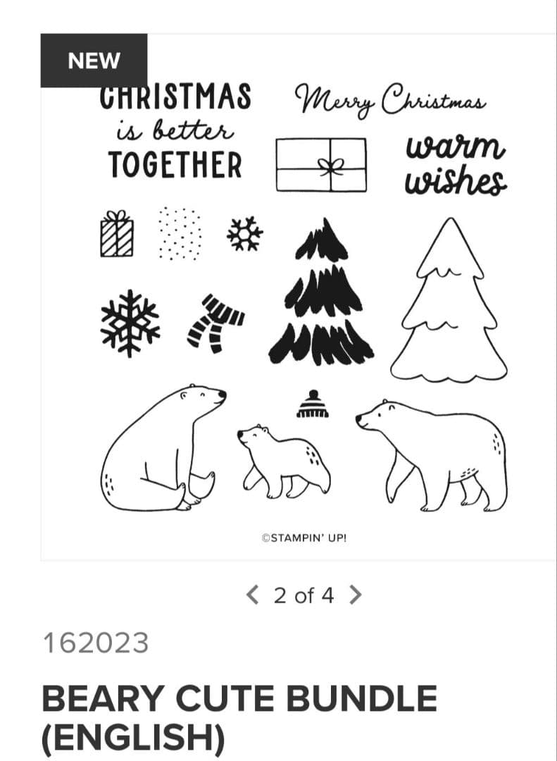 最後の１点♡スタンピンアップ　くま スタンプ&パンチ