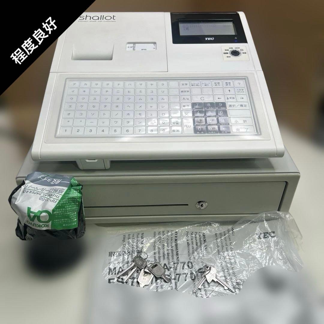 6524 2021年製 テック 飲食店向け レジスター FS-770 ホワイト