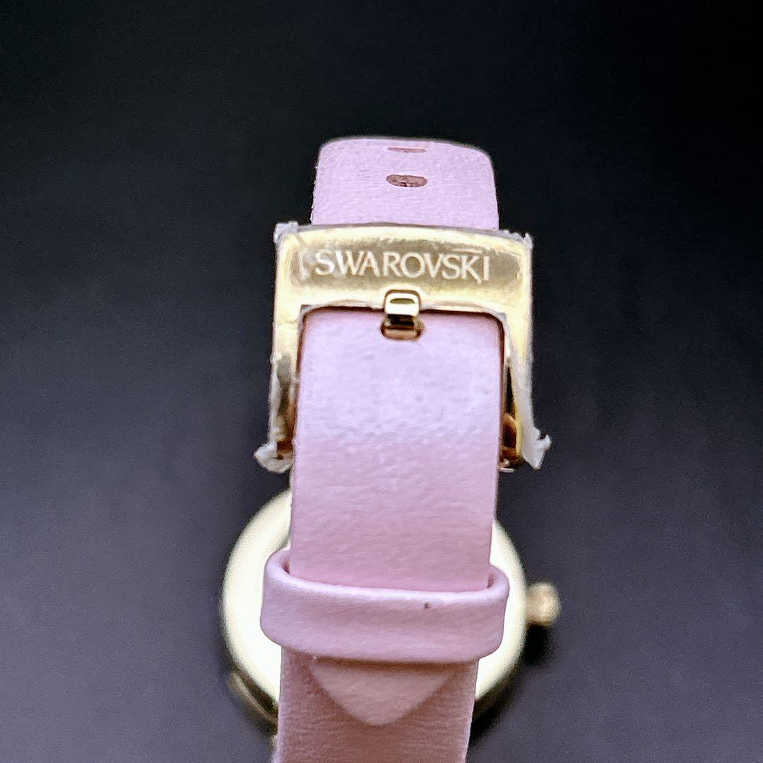 ✨極美品✨SWAROVSKI レディース 腕時計 ピンク 保護シール 稼働