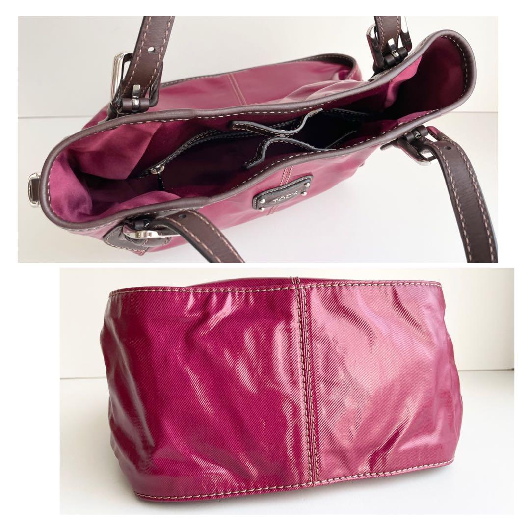 トッズ TOD'S ハンドバッグ G LINE Gライン ピンク ボルドー