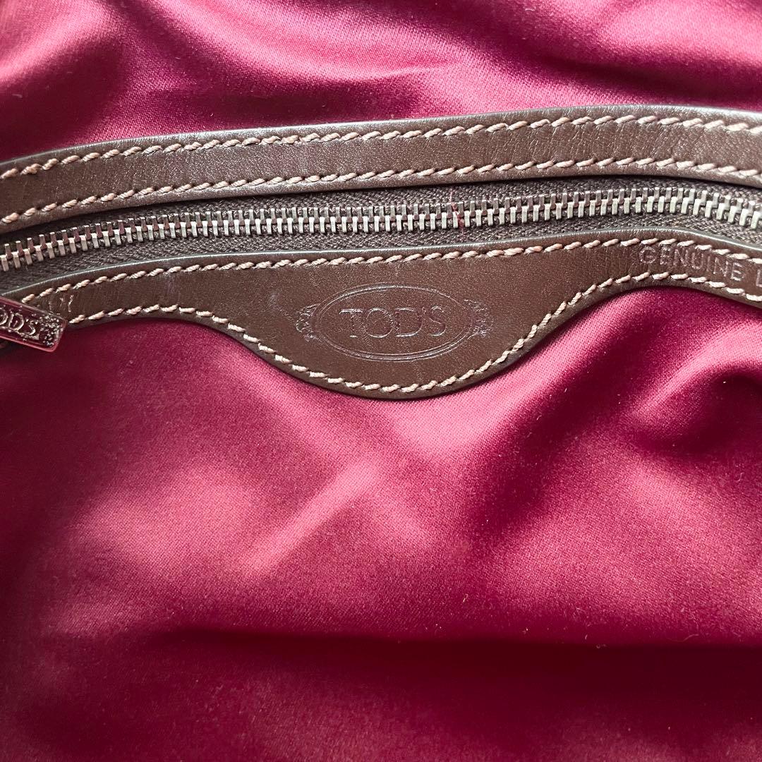 トッズ TOD'S ハンドバッグ G LINE Gライン ピンク ボルドー