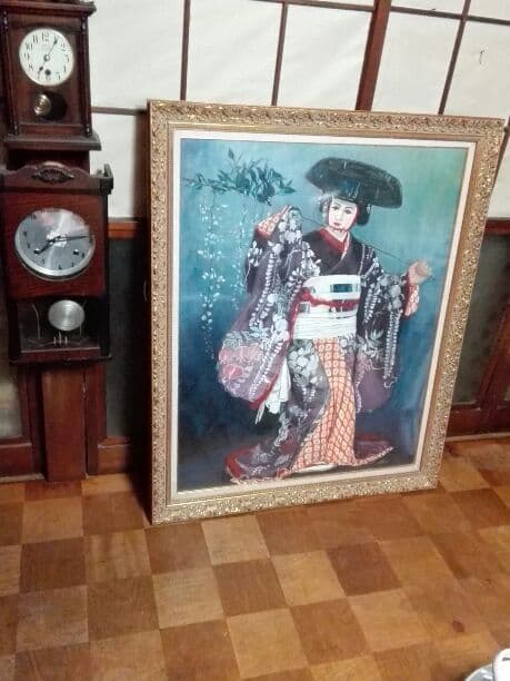 歌舞伎絵// タイトル藤娘 (大作油彩画)