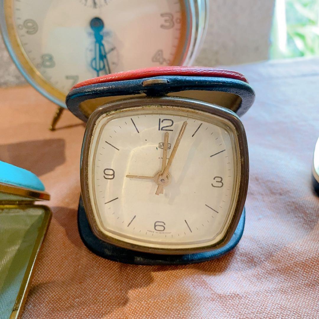 ドイツ　ヴィンテージ時計　トラベル時計　目覚まし時計セット