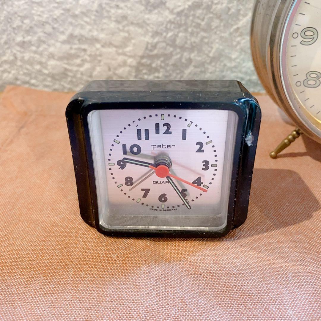ドイツ　ヴィンテージ時計　トラベル時計　目覚まし時計セット
