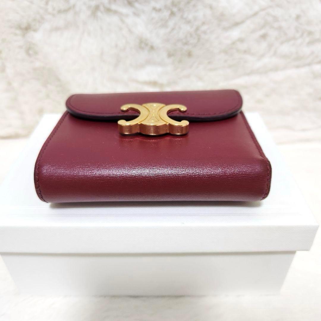 ✨未使用級　正規品✨セリーヌ　三つ折り　トリオンフ　スモールウォレット　レザー